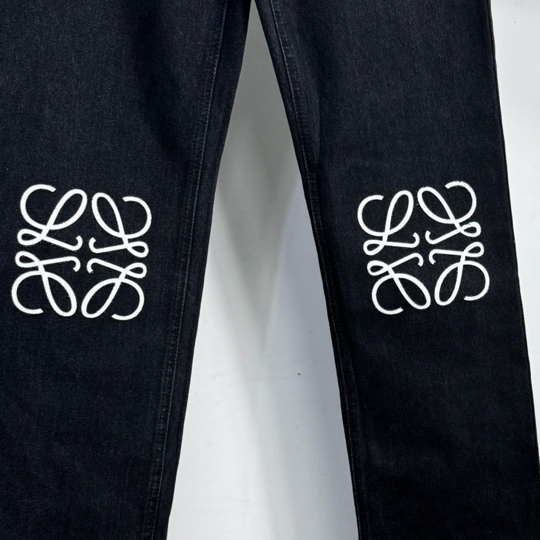 Wide-Leg Black Jeans